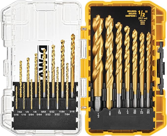 Set de Brocas DEWALT Titanio Pilot Point 21 Piezas DW1361