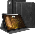 Funda H HOLIMET para iPad Air de 11 pulgadas (2026 M4/2025 M3), iPad Air de 4.ª/5.ª/6.ª generación de 10,9 pulgadas con soporte para lápiz, bolsillo, ángulo de escritura, función de encendido/apagado automático, soporte múltiple y piel vegana.