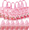 HunnmingRe Pack 100 Bolsas de Regalo Día de la Madre | Florales con Asas | Regalos Cristianos Mujeres Iglesia | Reutilizables | Por Mayor | 100 Unidades