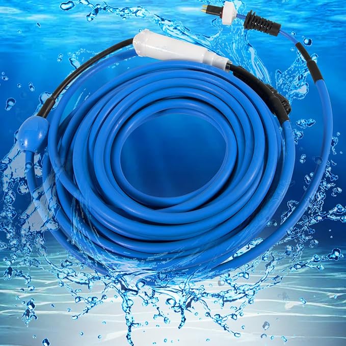 Cable giratorio de 3 cables, 59.1 ft, reemplaza para limpiadores de piscinas Dolphin