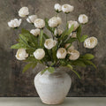 Flores Artificiales VIERENA 6 Piezas Peonía Seda Falsa 69 cm Ramas Tallos DIY Ramo Centro de Mesa Bodas Arreglos Ducha (Crema)