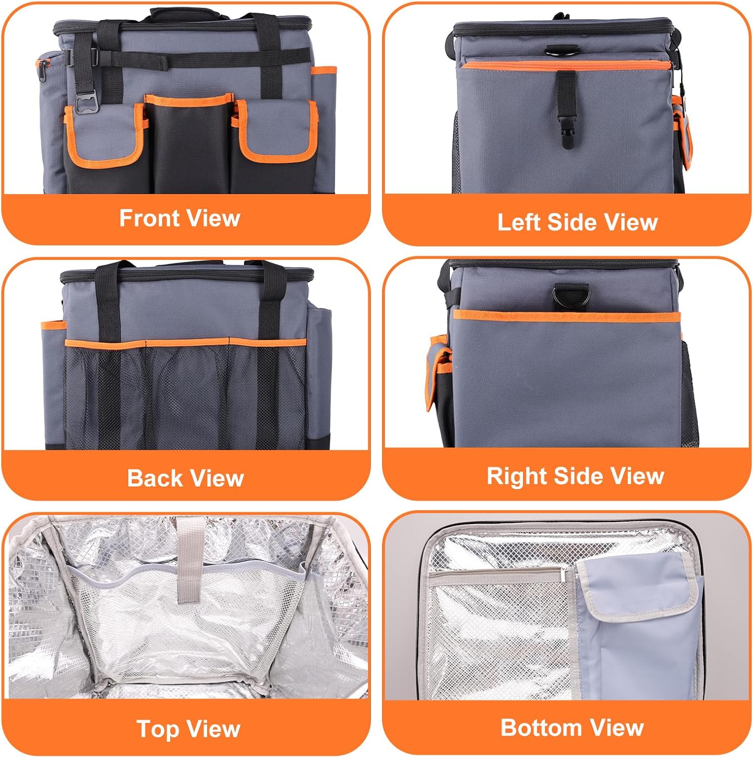 Homyplaza Organizador BBQ Grande con Portarrollos | Bolsa Plegable Aislada para Parrilla, Camping y Picnic | Almacenamiento de Utensilios de Cocina al Aire Libre