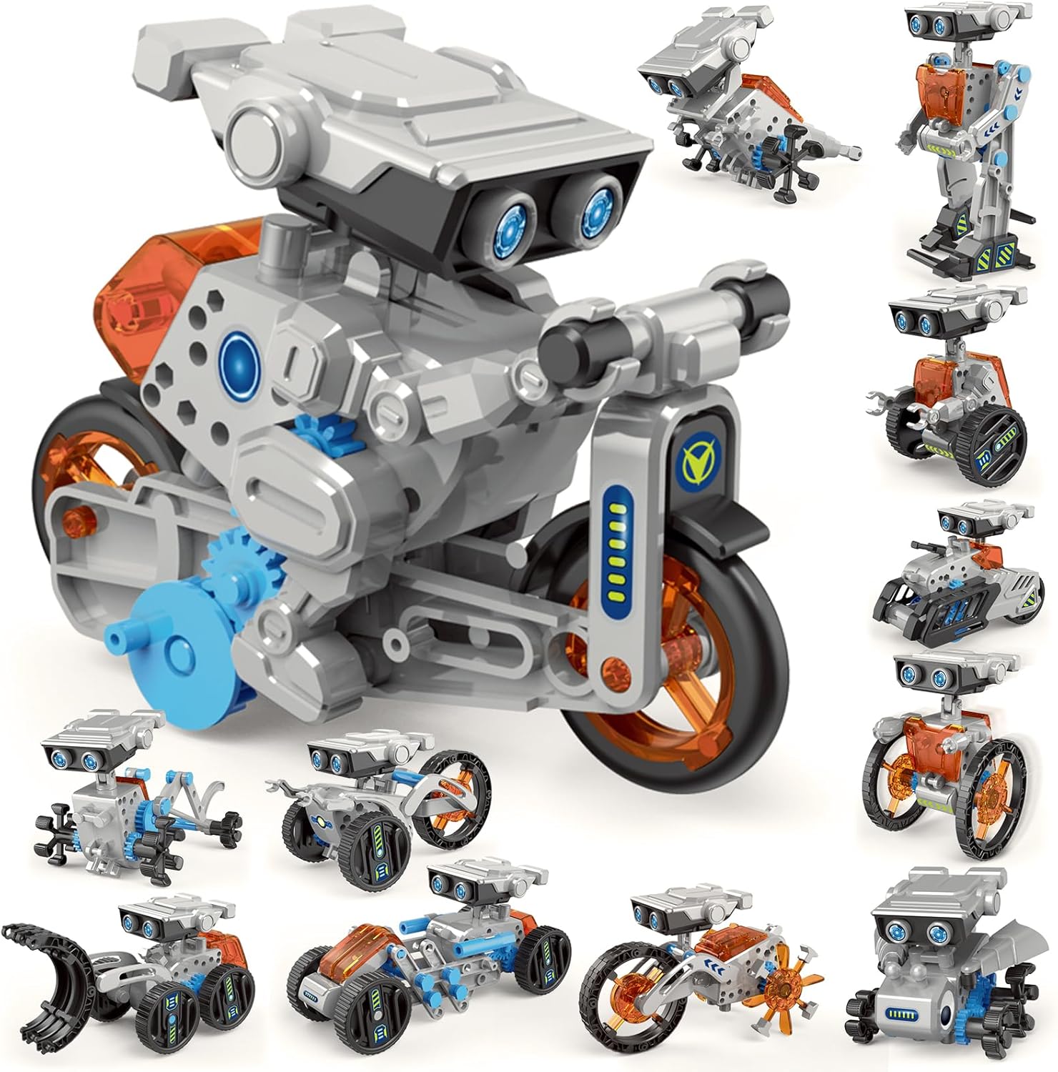 Jiakora 12-in-1 STEM Robot Kit Toys for Kids 8-12 12-16, DIY Robot Building Educational STEM Science Kits for Kids Age 8-12 12-16, 8 9 10 11 12 13 14 15 16 Year Old Boy Birthday Gifts