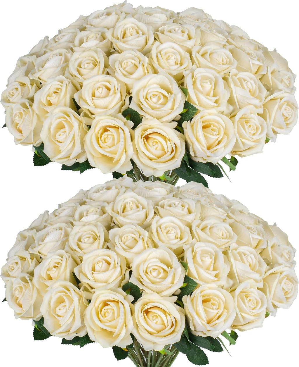 50 rosas artificiales de champán, rosas artificiales de seda realistas con tallos para decoración de bodas, ramos de novia, Día de la Madre, Acción de Gracias, bricolaje, decoración floral y del hogar. 