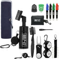 Golf-EZ Kit esencial de golf | Accesorios imprescindibles para golf - cepillo de agua de golf, toalla de golf, cepillo para palos de golf, marcador de pelota de golf