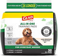 Glad para Mascotas Almohadillas para Cachorros de Carbón JUMBOSIZE/XL, Almohadillas de Entrenamiento Negras AllinOne que ABSORBEN y Neutralizan la Orina al Instante Calidad Nueva y Mejorada, 50