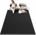 USADO-Tapete Atrapa Arena Pieviev para Gato | Doble Capa Impermeable a Prueba de Orina | 36x30 pulgadas | Negro | 1 Pieza