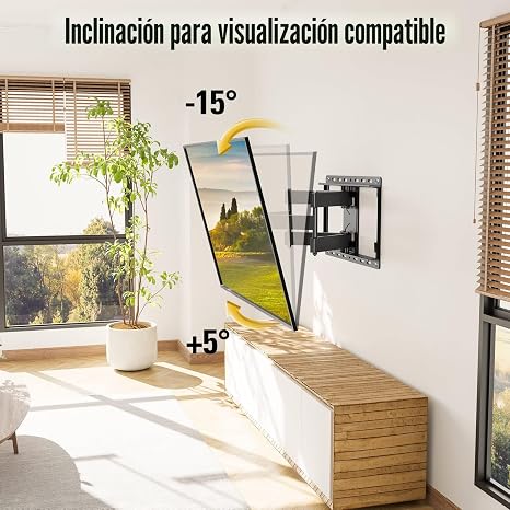 Mounting Dream Soporte de pared para TV para televisores de 32 a 65 pulgadas, montaje con giro e inclinación, soporte de movimiento completo con brazos duales articulados, se ajusta a espárragos de 16