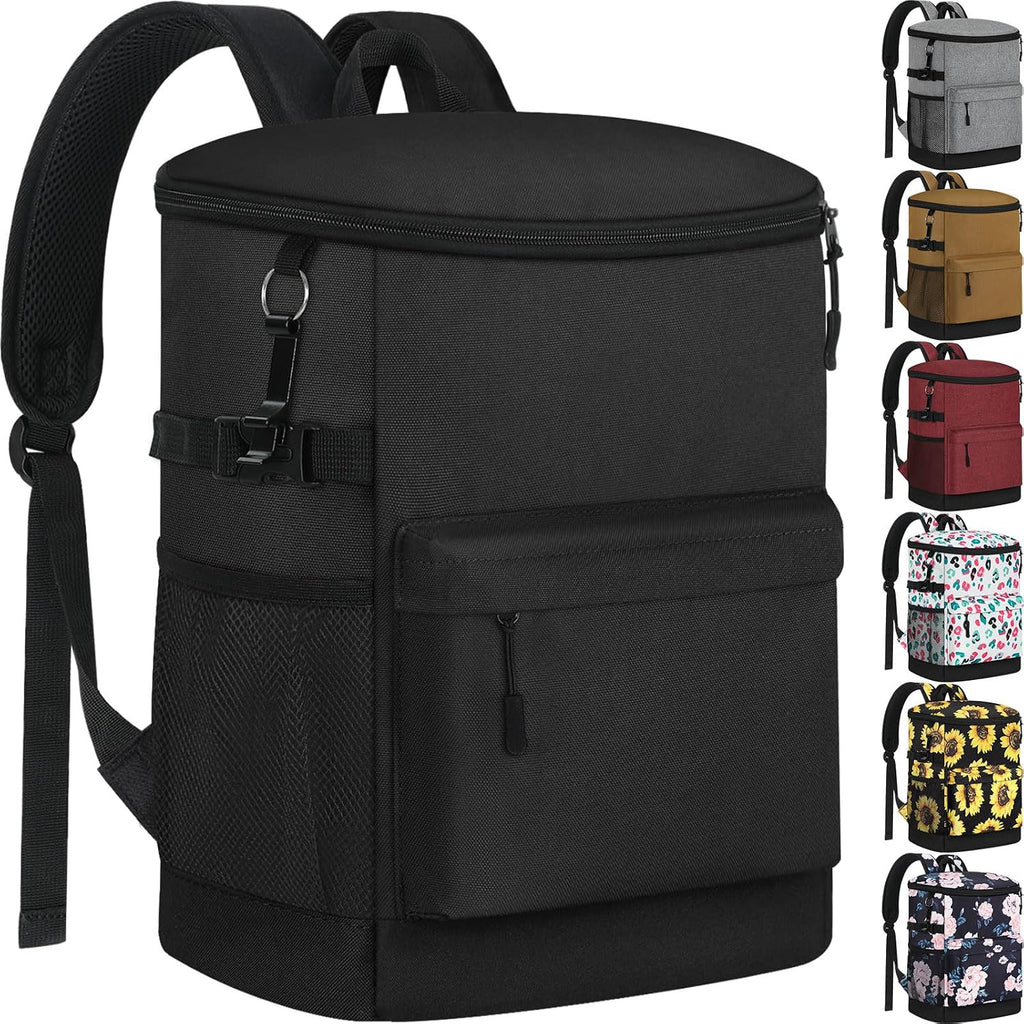 Mochila nevera Tenot para 33 latas, nevera portátil aislada a prueba de fugas, bolsa nevera suave para playa para hombres y mujeres, mochila nevera para camping, senderismo, picnic, viajes, almuerzo, color negro.