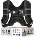 Chaleco con peso, 10 libras,  para hombres y mujeres, hebilla ajustable a rayas reflectantes, cómodo y duradero, chaleco para caminar, correr, entrenamiento de fuerza