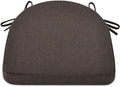 Cojines para Sillas de Comedor Shinnwa 17"x16.5" Marrón Oscuro | Antideslizantes con Lazos