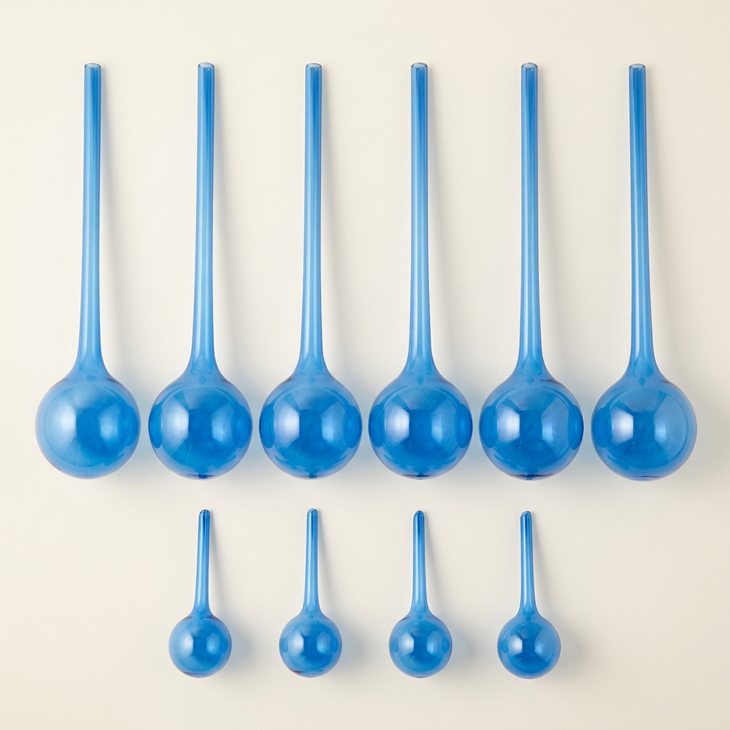 Bolas de riego Relaxdays, juego de 9, alto x diámetro: 28 x 8 cm, bolas de sed 6 GRAANDES 4 PEQUEÑOS