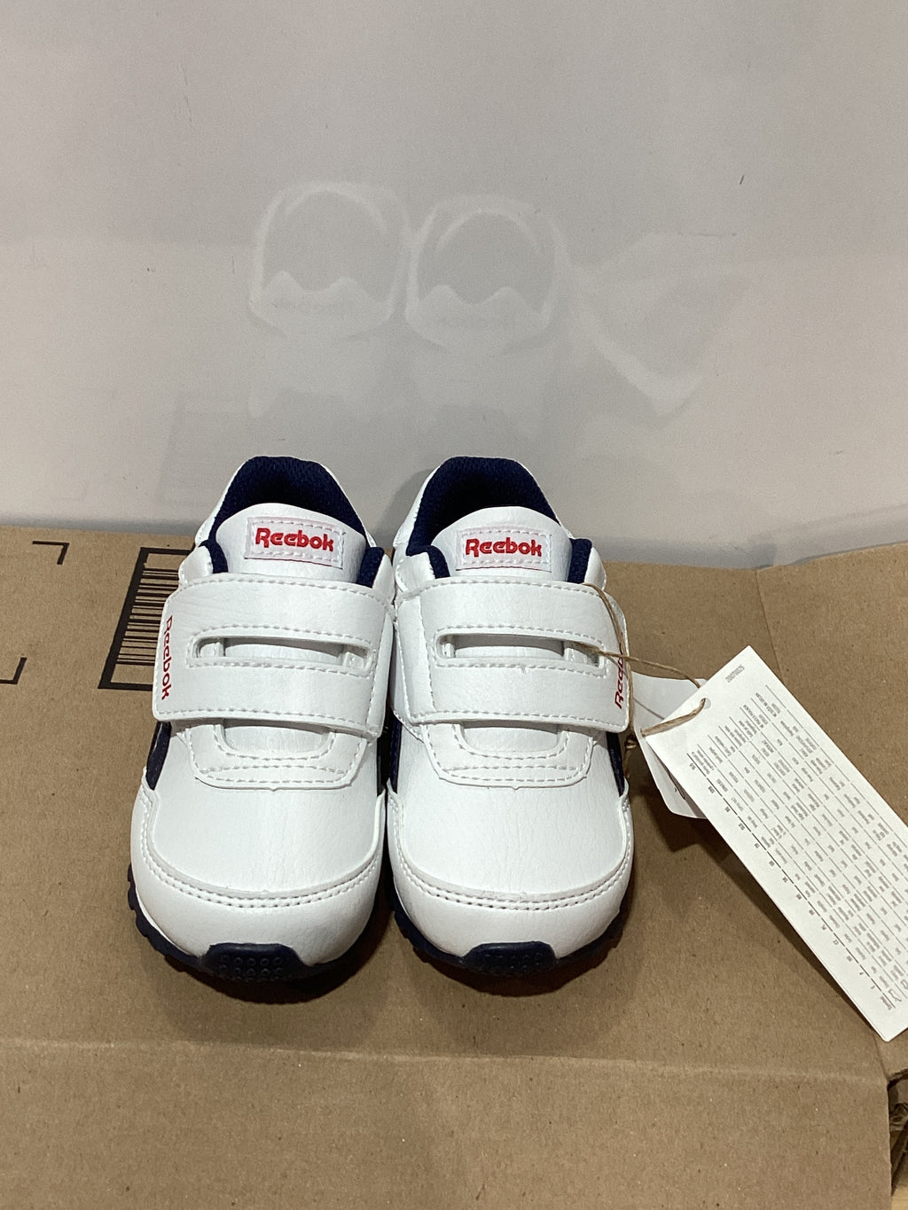 Tenis Reebok para Bebé Niño – Blanco con Azul, Talla 23 EU