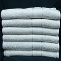 Pack de 6 toallas gris claro con franjas decorativas