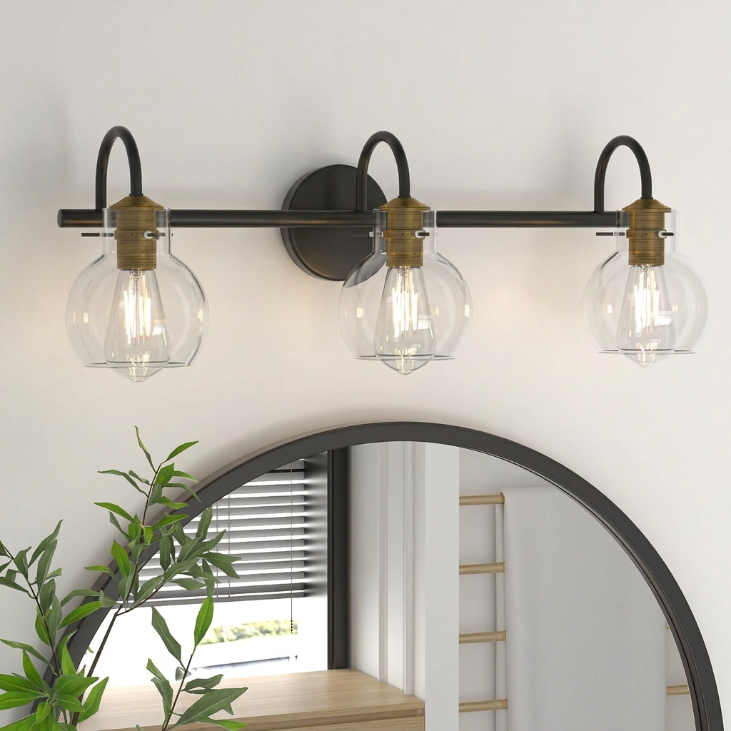 Accesorios de Iluminación para Tocador de Baño, Apliques de Pared Montados en Baño