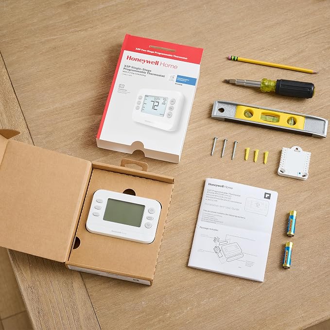 ¡Nuevo! Honeywell Home - Termostato programable, etapa única, compatibilidad de 1 calefacción/1 refrigeración, programación de 5 a 2 días, X2P, color blanco, RTH20B