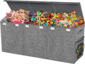 Mabahoo Extra Large Toy Box Chest with Lids, Collapsible Sturdy Kids Toy Storage Organizer Boxes for Boys Girls, 40"x14"x16", Toybox Storage Bins Basket for Living Room, Bedroom, Nursery, Gray