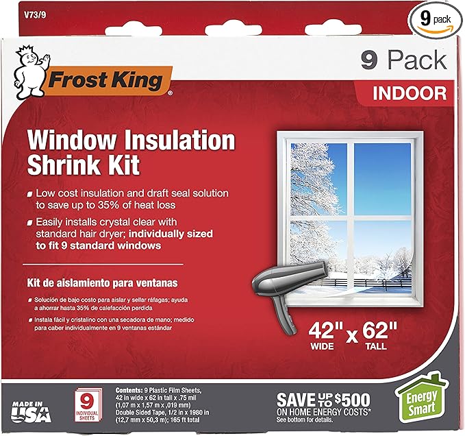 Frost King - Kit de ventana retráctil para interiores, V73/9H