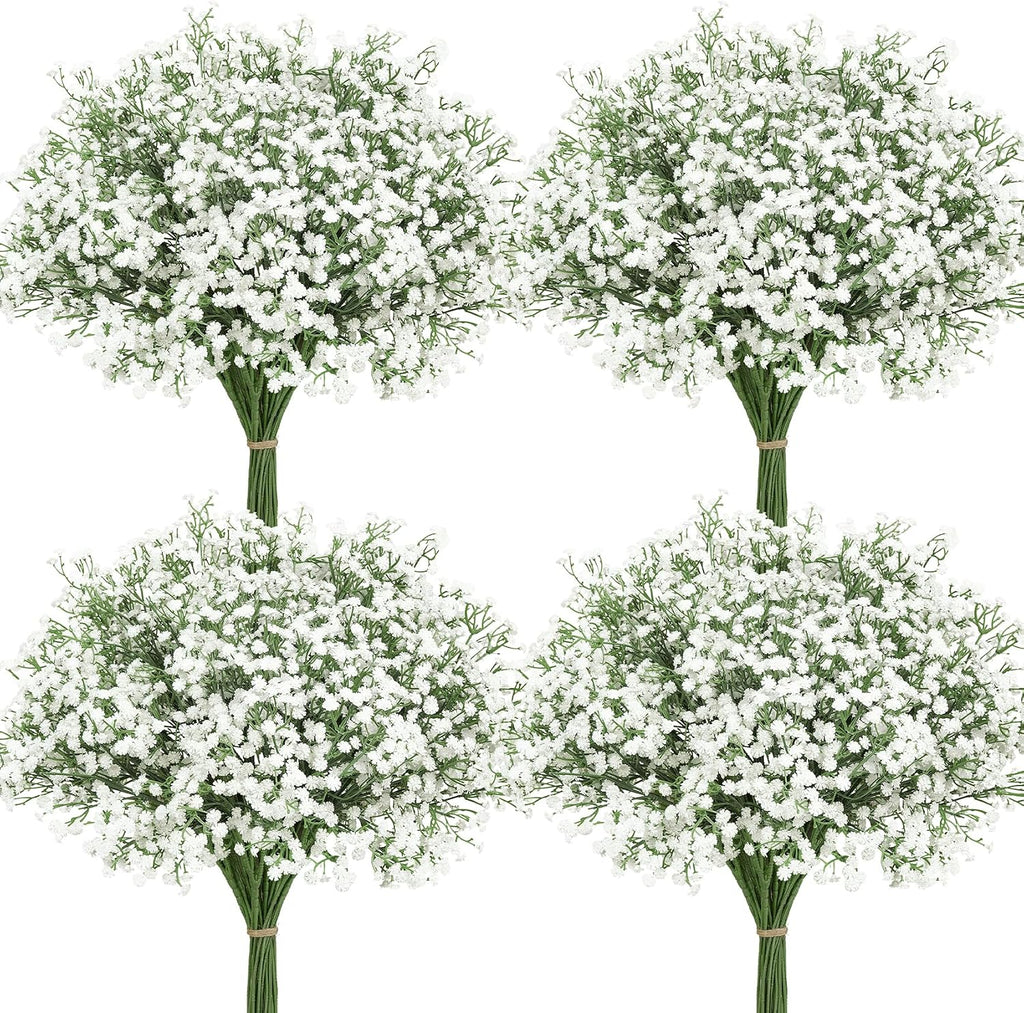 Flores Artificiales Gypsophila Roberly 30 Piezas 22" | Tacto Real, Tallo Largo, DIY Ramo, Jarzón, Boda, Jardín y Hogar