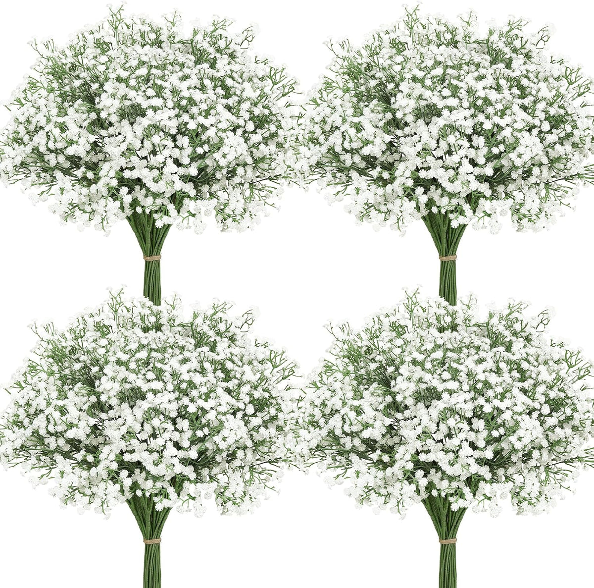 Flores Artificiales Gypsophila Roberly 30 Piezas 22" | Tacto Real, Tallo Largo, DIY Ramo, Jarzón, Boda, Jardín y Hogar