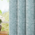 Cortinas opacas ChrisDowa Aqua de 63 pulgadas de largo, 2 paneles para dormitorio y sala de estar, con estampado floral, oscurecimiento de la habitación, aislamiento térmico, bloqueo de luz, ojales, 52 x 63 pulgadas.