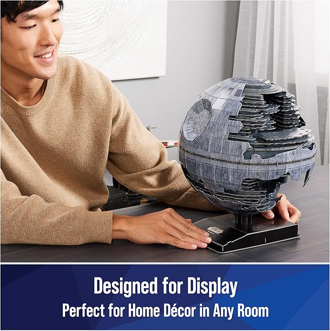 4D Build Star Wars Deluxe Death Star II - Kit de modelo 3D de cartulina de Star Wars, regalos de Star Wars, decoración de escritorio para fanáticos y coleccionistas, 272 piezas