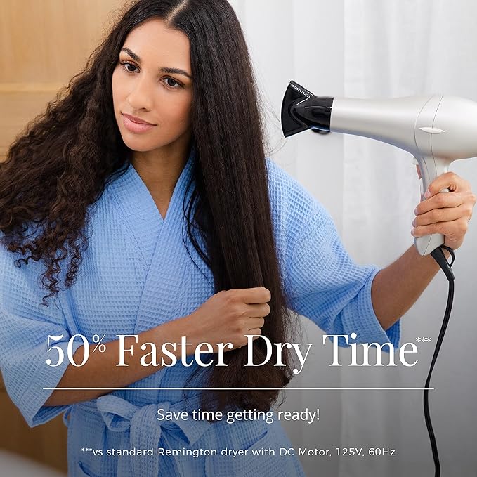 REMINGTON Shine Therapy Argan Oil & Keratin Hair Dryer/Blow Dryer, 5 Heat + 2 Speed Settings, 1875 Watts