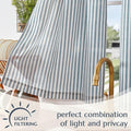 jinchan Cortinas de Cocina de Lino a Rayas de 36 Pulgadas de Largo Cortinas de Nivel Estilo Casa de Campo Moderno Estilo Café