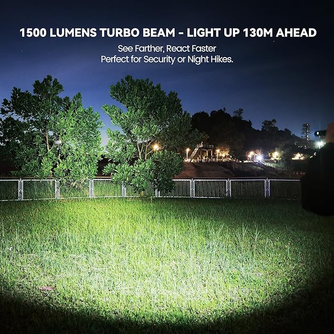 Linterna Guardtier ML70 EDC de doble interruptor: luz LED recargable de 1500 lúmenes, linterna impermeable IPX7 de doble alimentación para acampar, emergencias y uso al aire libre.