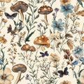 Papel Tapiz Adhesivo Removible Froluya — Diseño Hongos Bosque Boho Vintage 16.9" x 118.1", Baños y Gabinetes