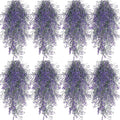 Set de 8 Plantas Colgantes Artificiales Janinka Color Morado – Enredaderas y Helechos Artificiales Sin Mantenimiento para Pared, Jardín y Bodas