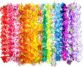 JOYIN Paquete de 120 leis hawaianos, coloridos leis de flores tropicales para niños y adultos, ideales para fiestas hawaianas en la playa o luau.