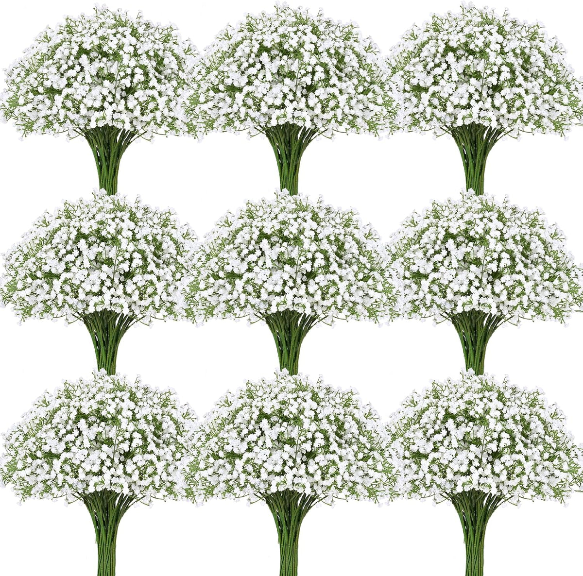 Flores Artificiales de Gypsophila 50 Piezas | Baby's Breath Falsas al Por Mayor | Tacto Real Blancas | Para Bodas, Decoración del Hogar y Arreglos Florales