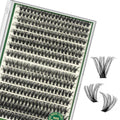 INCOMPLETO KEYYOU Set de 280 Clusters de Pestanas 60D Curvatura D 9-18mm | Extensiones de Pestanas DIY en Casa Wispy Suaves
