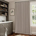 Cortina Plisada Extra Ancha 70" Doble Capa 108" | Blackout Térmico | Tab Trasero | Puerta Corrediza | 1 Panel Beige Birch