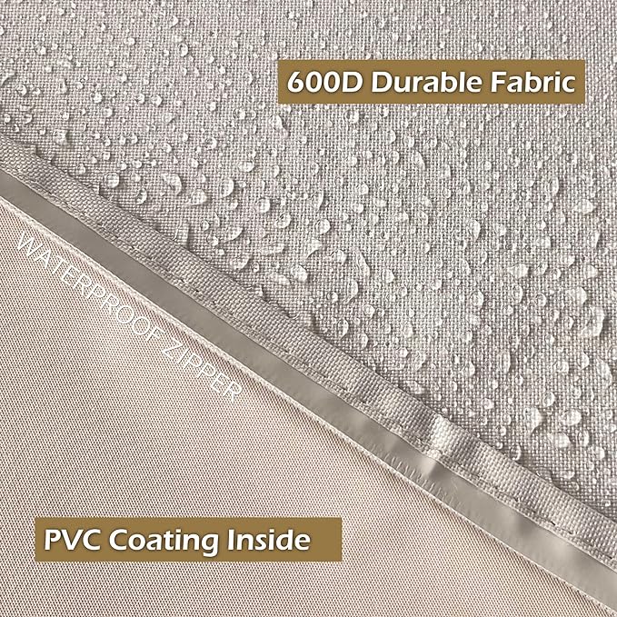 Cubierta de TV al aire libre de 52-55 pulgadas, IC ICLOVER 600D protector de pantalla de TV resistente para 4 estaciones con impermeable cremallera y bolsillo para control remoto
