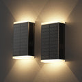 USADO-UGDLUCK Luz Solar de Pared Exterior | 3000/4000/6000K 3 Modos | Encendido Automatico Aplique Arriba y Abajo | IP67 Impermeable | Casa Garaje Porche | 2 Piezas