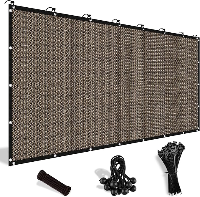 Incluye Ganchos | Tela de Sombra Shade&Beyond 8x10 Pies | 90% Protección UV | Toldo Malla para Patio y Jardín