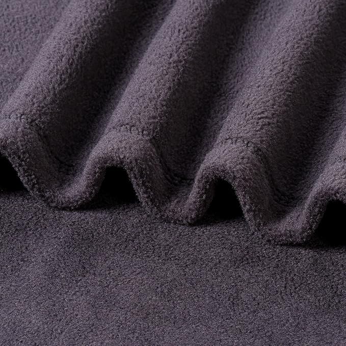 Berkshire Blanket Manta de microforro polar tamaño Queen color negro, ligera, suave y transpirable, manta de microforro polar de felpa para cama, sofá, sillón, 60x90 pulgadas