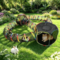 Recinto exterior CypherX Rainbow para gatos, tienda de campaña portátil 5 en 1 para gatos, sin jaula, para exteriores, túnel para mascotas, parque de juegos al aire libre para gatos de interior y animales pequeños.