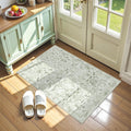 Tapete Área Pequeño Sage 61 x 91 cm, Alfombra Entrada Baño Cocina, Sin Deslizamiento Baja Felpa Lavable Boho Moderno Distressed, Lavadería Interior 61 x 91 cm