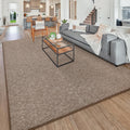 Alfombra Chicrug Memory Foam 3x5 Pies – Suave y de Pelo Bajo para Sala, Dormitorio, Entrada y Cuarto de Niños, Marrón y Blanco