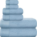 Set de Toallas GLAMBURG 100% Algodón | 6 Piezas | 2 Baño, 2 Mano, 2 Facetoallas | Absorbentes y Secado Rápido | Jade ⚠️ Ver Fotos - El Color Real