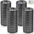4 rodillos de pelo largos para flequillo, rizadores de núcleo de aluminio, rodillo térmico de autoagarre para cabello largo y mediano, peinado de muje