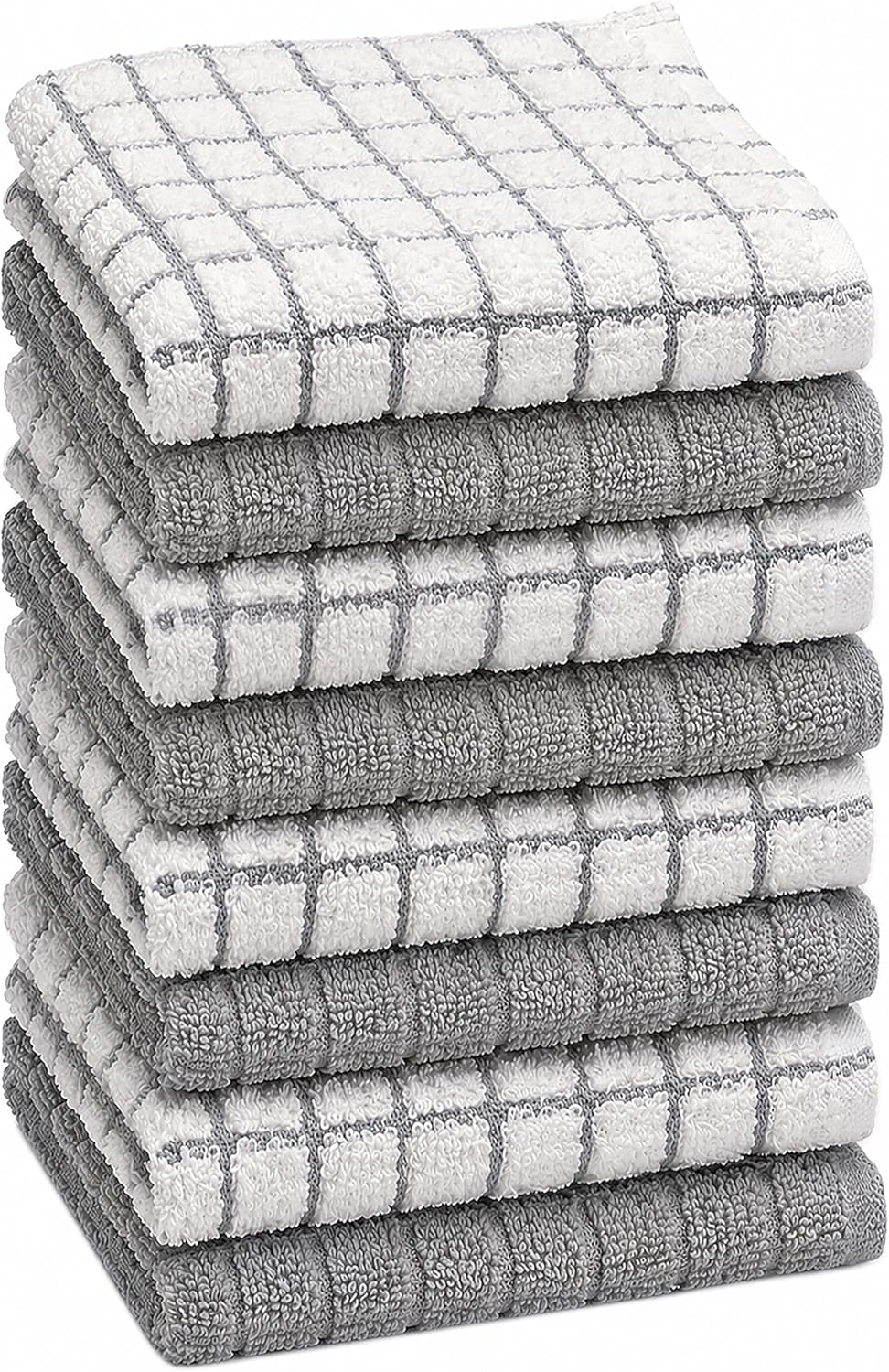 Trapos de Cocina de Algodón 100% | Paquete de 8 Paños Absorbentes para Lavar Platos