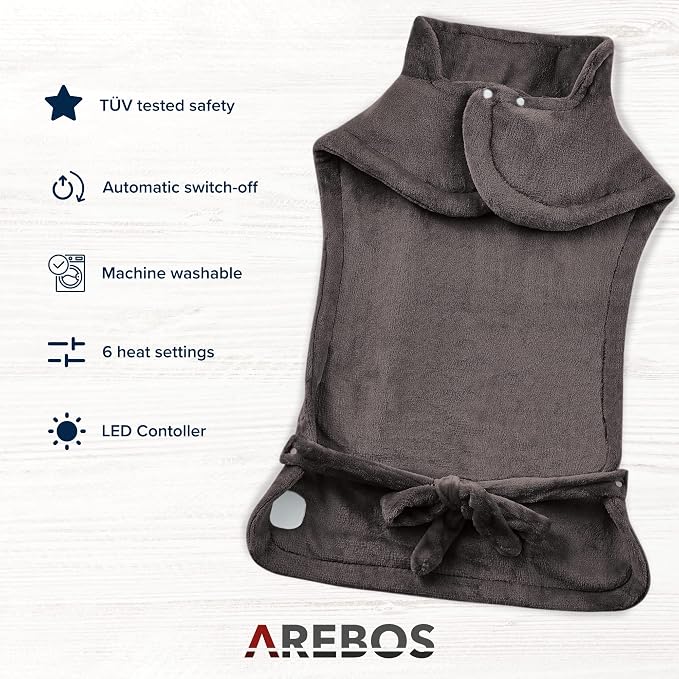 Chaleco Térmico con Almohadilla para Espalda, Hombros y Cuello – 6 Niveles de Temperatura