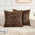 GALMAXS7 Set de 2 Fundas de Cojín Estampado Guepardo 20x20 | Piel Sintética | Fundas de Almohada Leopardo Esponjosas y Suaves | Decorativas para Sala y Dormitorio