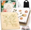 Kit de prensado de flores Aboofx, kits de manualidades de 28 x 28 cm, kit de prensado de flores de madera de 10 capas para manualidades, prensa de flores y plantas para manualidades de primavera, kits de conservación para marcos de marcapáginas