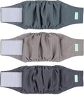 wegreeco Faja abdominal lavable para perro macho (estampado elegante) - Paquete de 3 - Envoltura abdominal lavable para perro macho, pañales para perros machos (mediano)