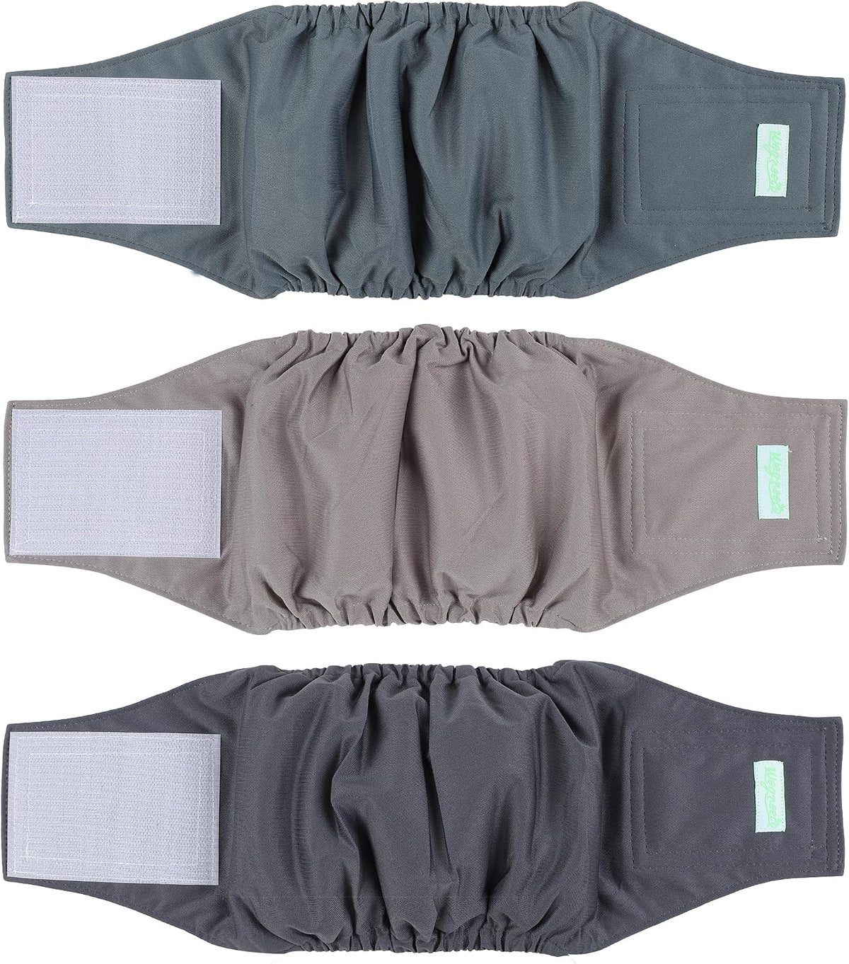 wegreeco Faja abdominal lavable para perro macho (estampado elegante) - Paquete de 3 - Envoltura abdominal lavable para perro macho, pañales para perros machos (mediano)